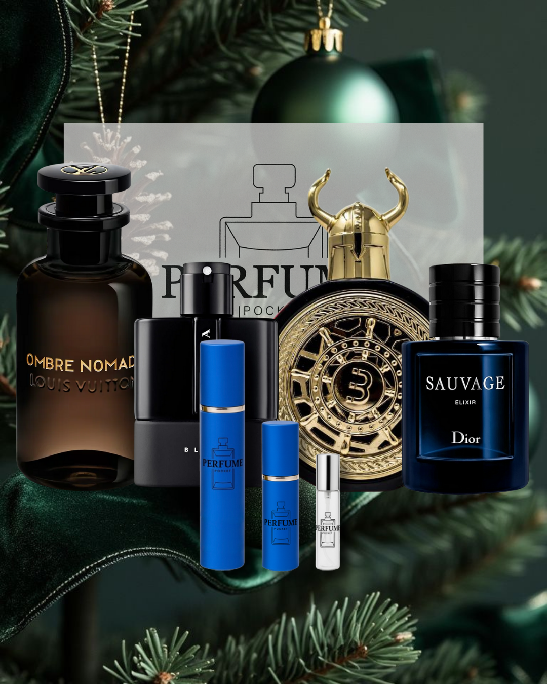 Kit Navideño de Perfumes para Hombre-Edición Premiun ( 4 Decants Originales)